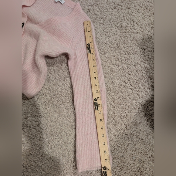 Intermix Ribbed Alpaca Wool Blend Cropped Cardigan - Picture 9 of 9